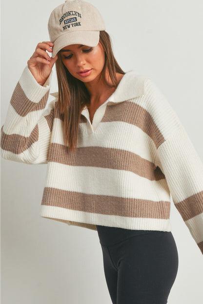 FALL ESCAPE COLLARED SWEATER