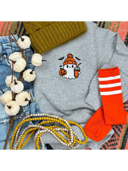 GHOST WITH COFFEE SWEATSHIRT