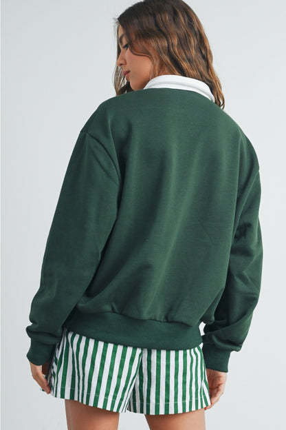 EVERGREEN LANE COLLAR SWEATSHIRT