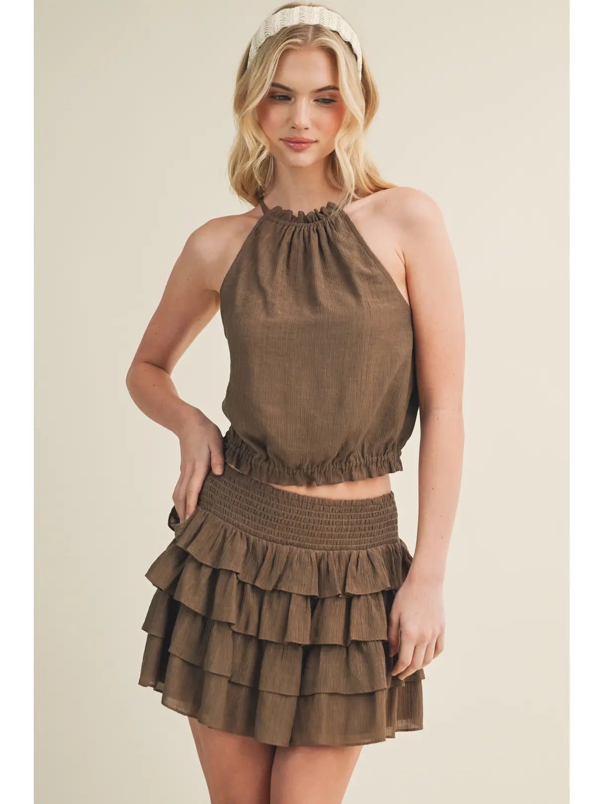 SUMMER GLOW HALTER TOP