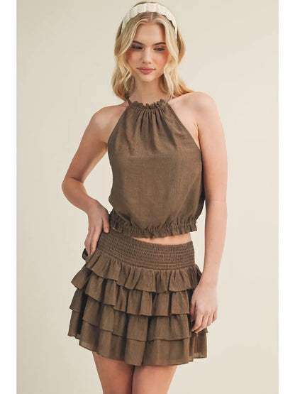 SUMMER GLOW HALTER TOP