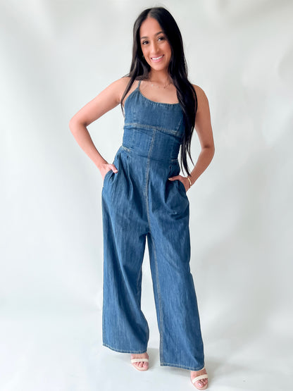 ON TREND DENIM JUMPSUIT