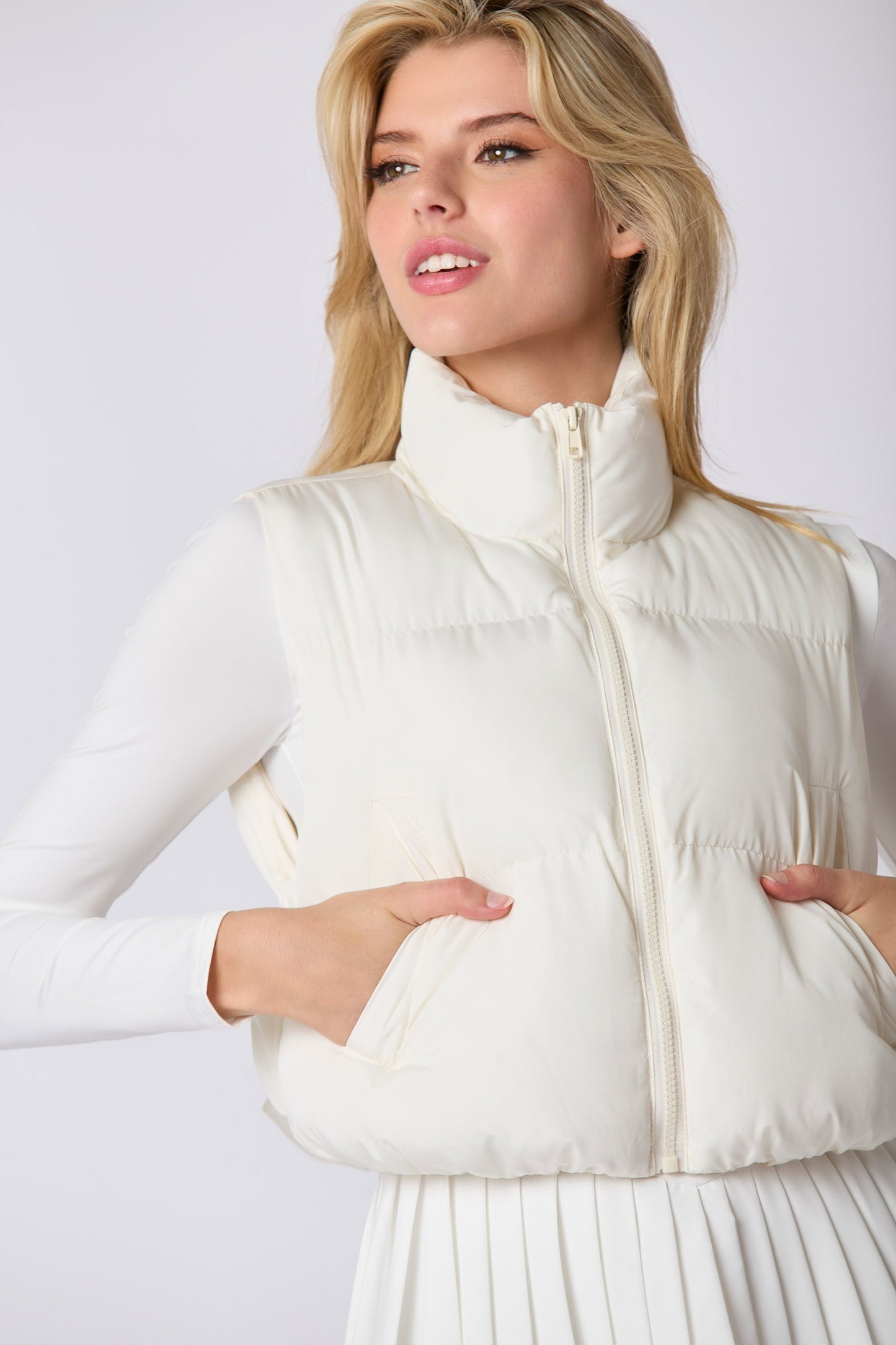 RIBBON WHISPER PUFFER VEST