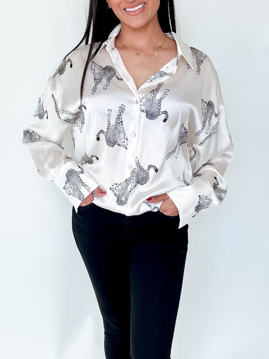 SO FIERCE SATIN SHIRT