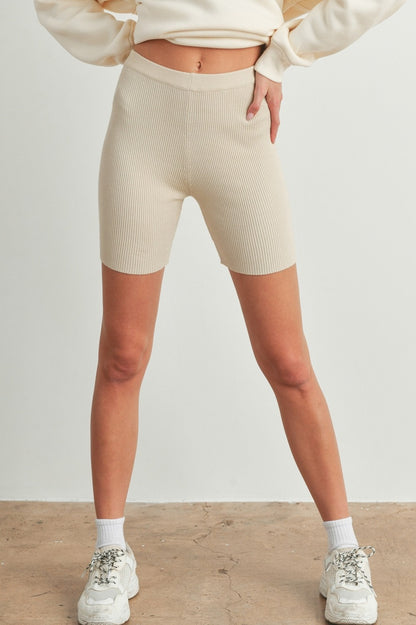 SWEATER SOFT BIKER SHORTS