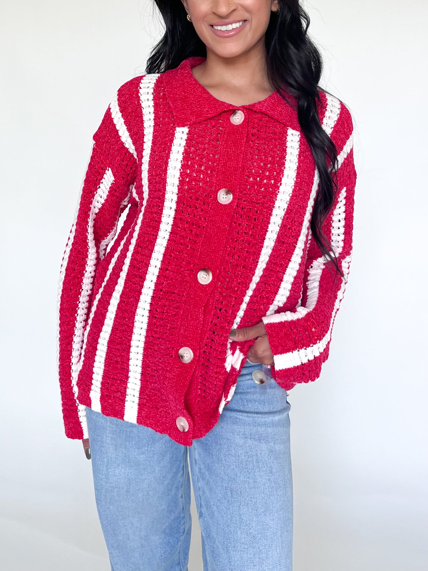 WHISPERING WINDS CHENILLE CARDIGAN