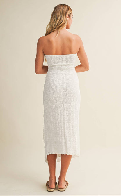 Lace Tube Midi Dress White / L Lace Tube Midi Dress White / L